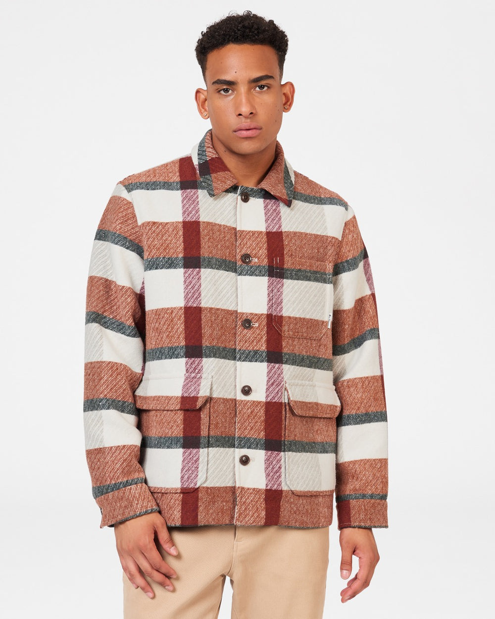 Vestes Ben Sherman Plaid Orange | ITU-19500343